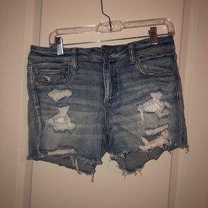 American Eagle distressed denim shorts